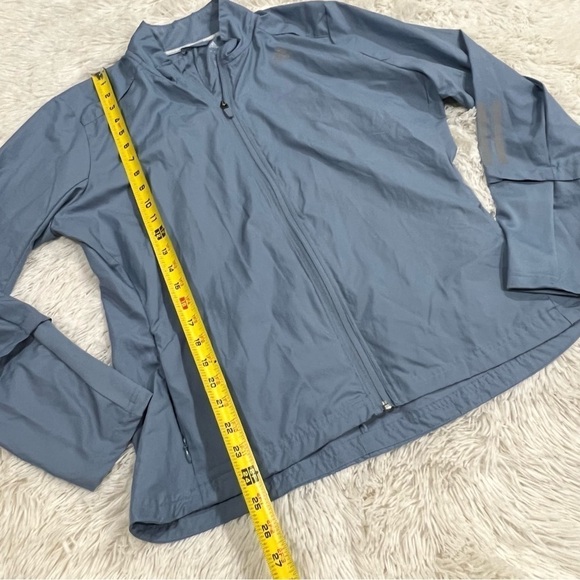 Adidas Running climalite Long Sleeve Zip Jacket Gray Blue Size Large - Picture 3 of 12